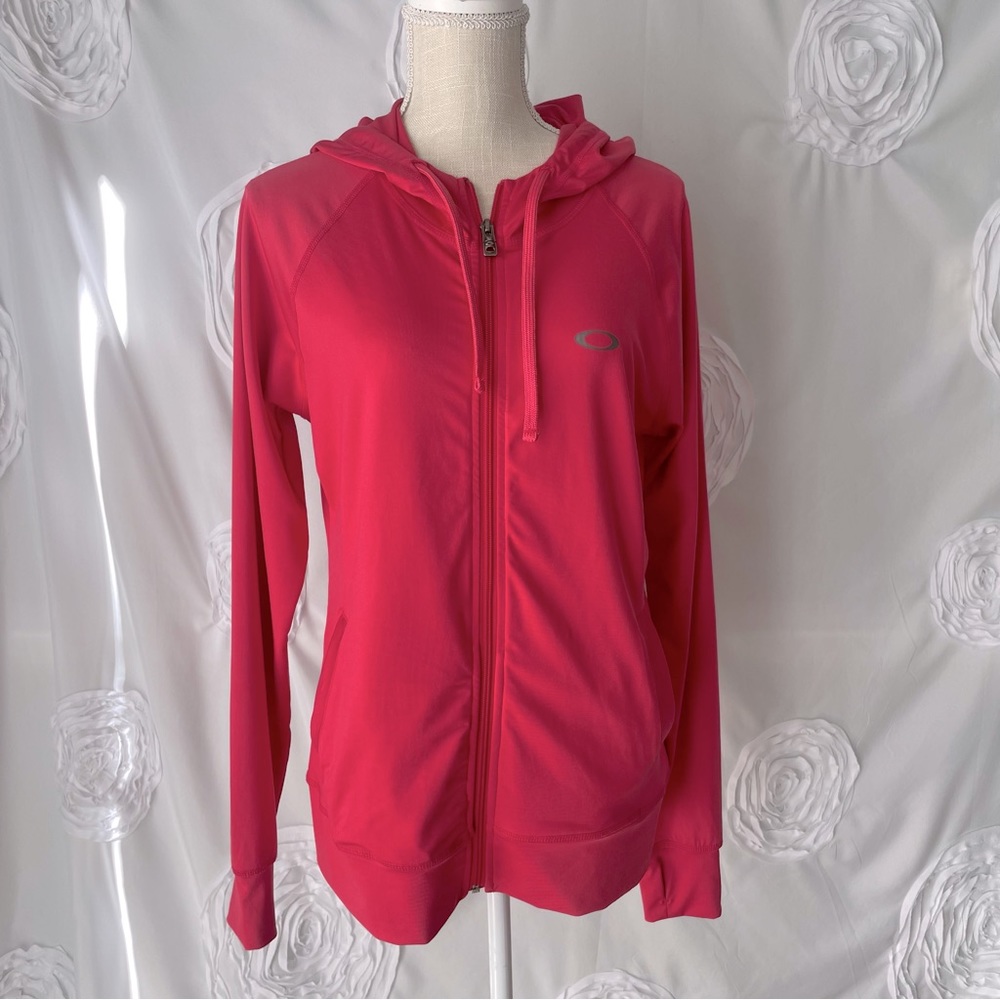 Oakley full-zip red hoodie jacket sweatshirt, M.